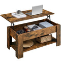 Lift Top Coffee Table with Hidden Storage Compartment for Living Room