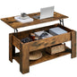 Lift Top Coffee Table with Hidden Storage Compartment for Living Room