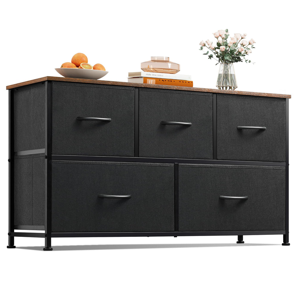 WLIVE Dresser for Bedroom with 5 Drawers