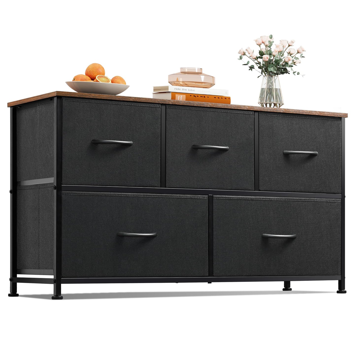 WLIVE Dresser for Bedroom with 5 Drawers