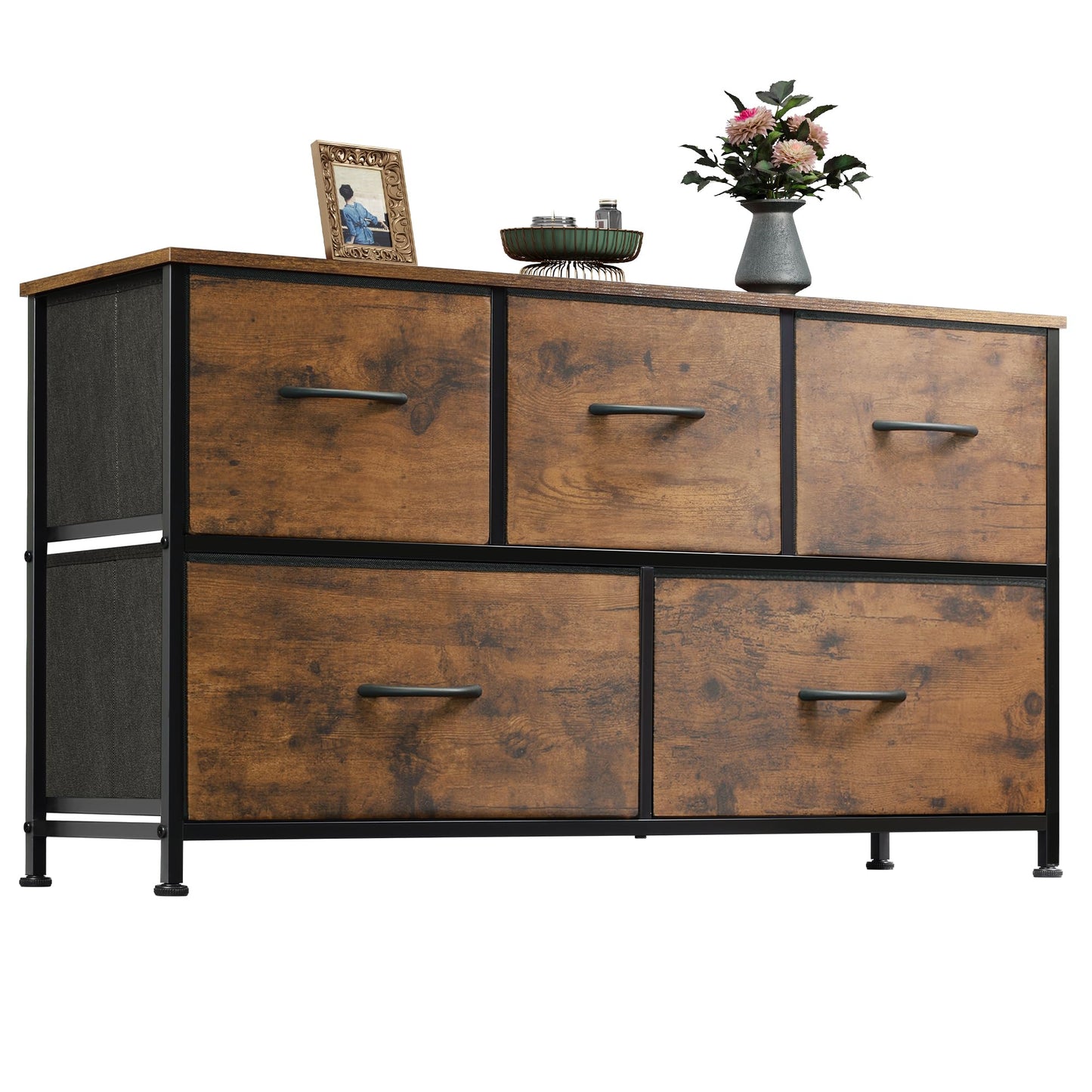 WLIVE Dresser for Bedroom with 5 Drawers