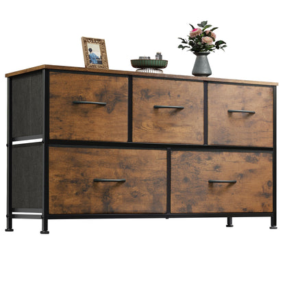 WLIVE Dresser for Bedroom with 5 Drawers