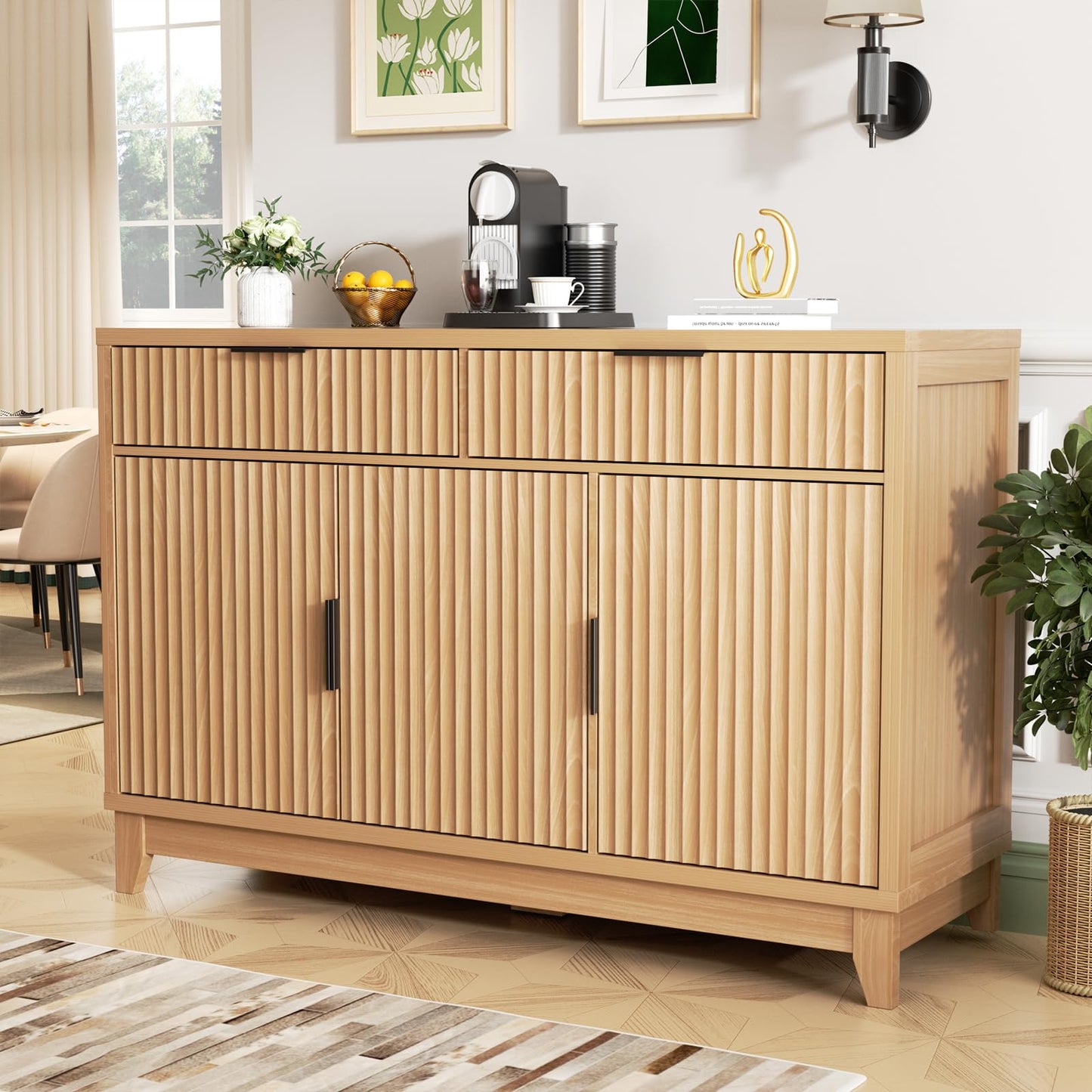 Vabches Modern Sideboard Buffet Cabinet with Storage