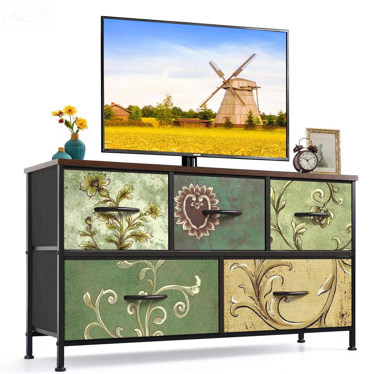 SageNest Dresser for Bedroom, Anti-Tip Tall Storage Organizer