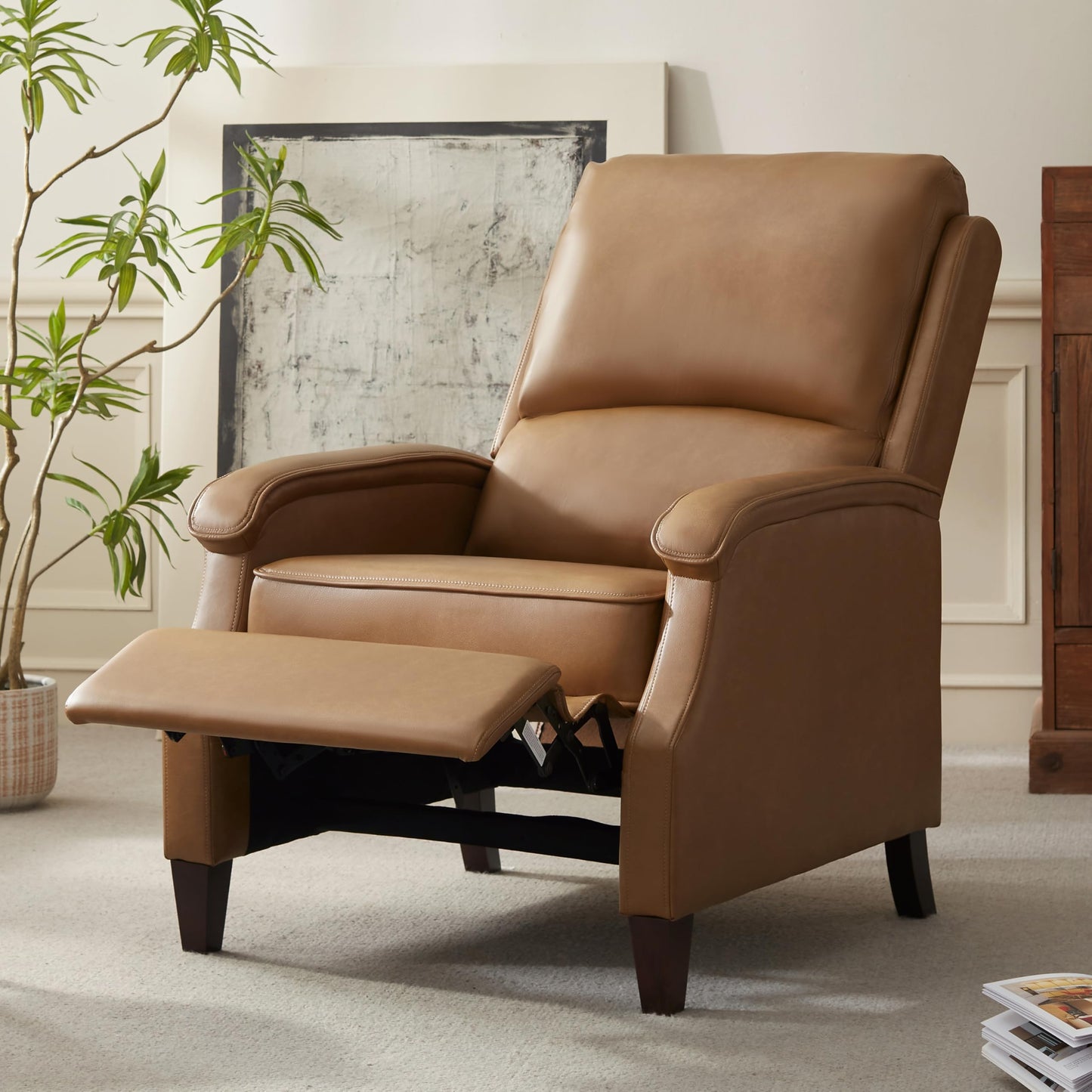 VKNOW Recliner Chair，Fabric Recliner with Adjustable Back