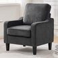 Mid Century Modern Accent Chair with Upholstered Seat & Wood Legs