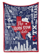 Plush Texas Throw Blanket with Cozy Flannel Design for Home Decor