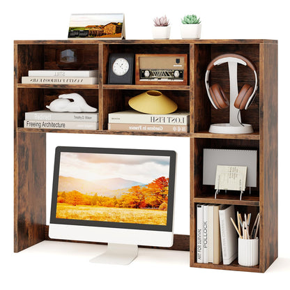 3-Tier Desktop Bookshelf Organizer with Storage Shelves for Office & Dorm