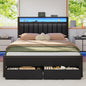 Furnulem Bed Frames 2 Under Bed Storage on Wheels