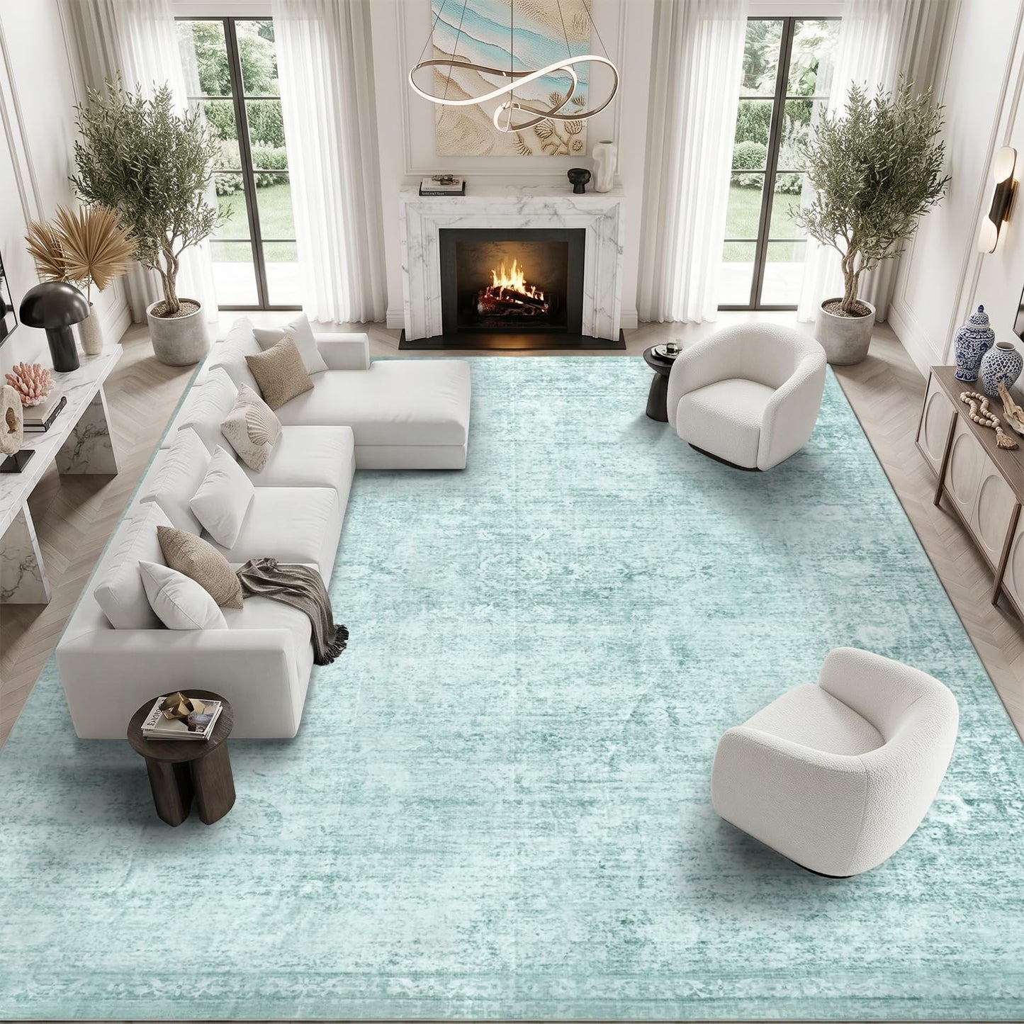 Homemate Washable Area Rug for Home Decor