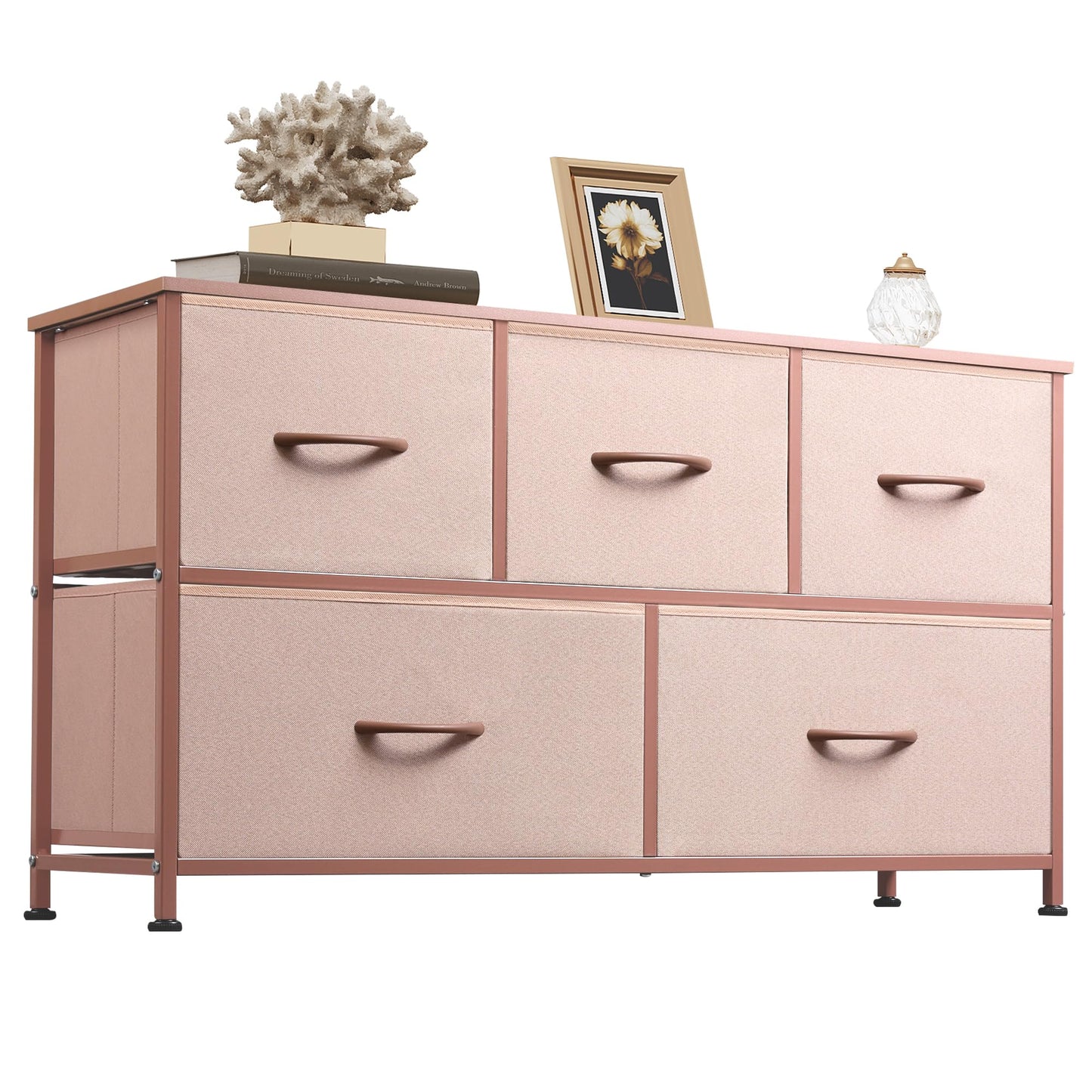 WLIVE Dresser for Bedroom with 5 Drawers
