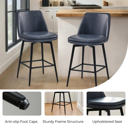 CHITA Swivel Counter and Bar Stools