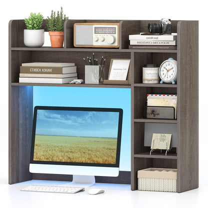 3-Tier Desktop Bookshelf Organizer with Storage Shelves for Office & Dorm