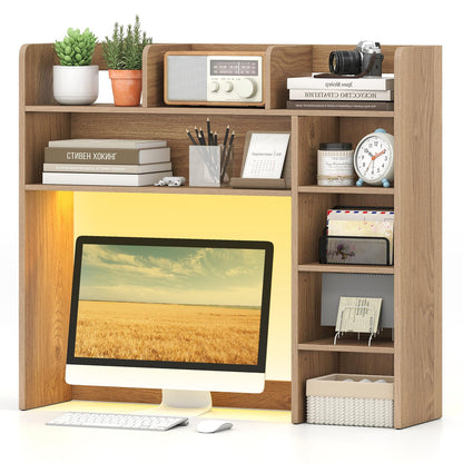 3-Tier Desktop Bookshelf Organizer with Storage Shelves for Office & Dorm