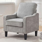 Mid Century Modern Accent Chair with Upholstered Seat & Wood Legs
