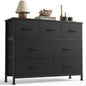7 Drawer Fabric Dresser with Storage Bins and Steel Frame for Bedroom & Closet
