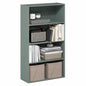 Tiered Wood Bookshelf with Open Storage Shelves for Home & Office