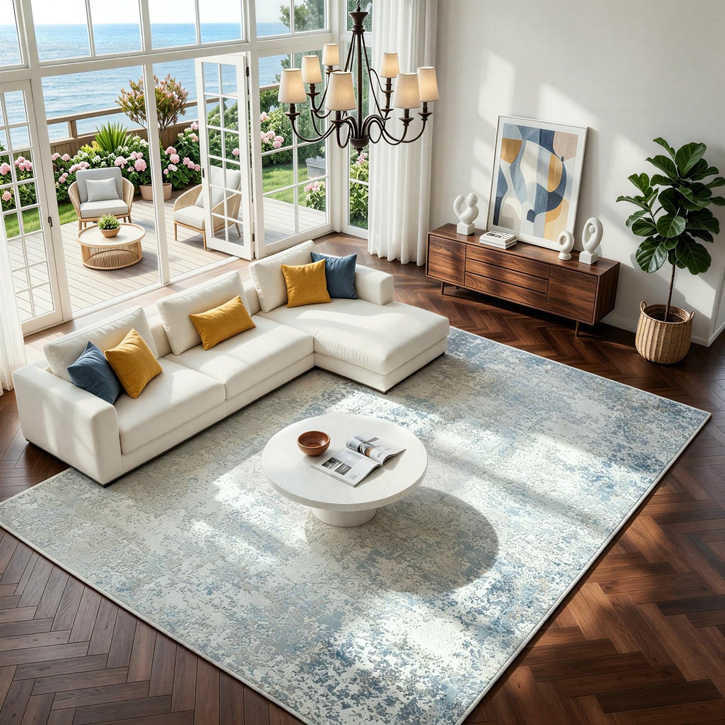 Lbris Machine Washable Rugs 8x10 Area Rugs for Living Room,Bedroom,Dining Room