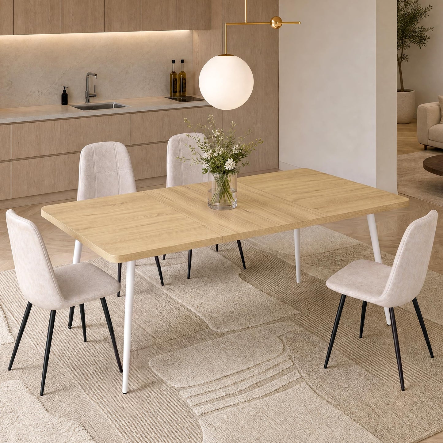 VASAG Dining Table, Kitchen Table, for Living Room, Dining Room