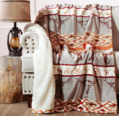 Ultra Soft Plush Sherpa Fleece Oversized Throw Blanket for Home Decor