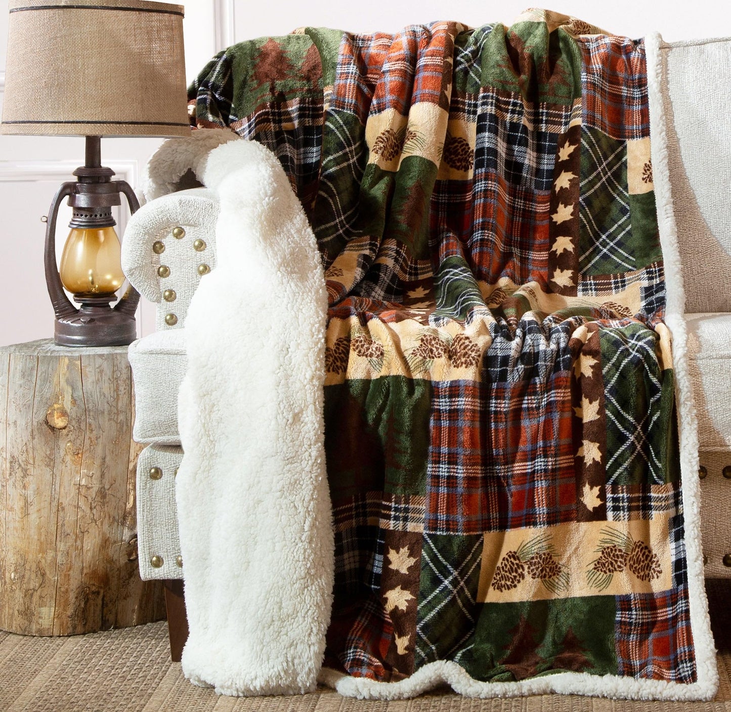 Ultra Soft Plush Sherpa Fleece Oversized Throw Blanket for Home Decor