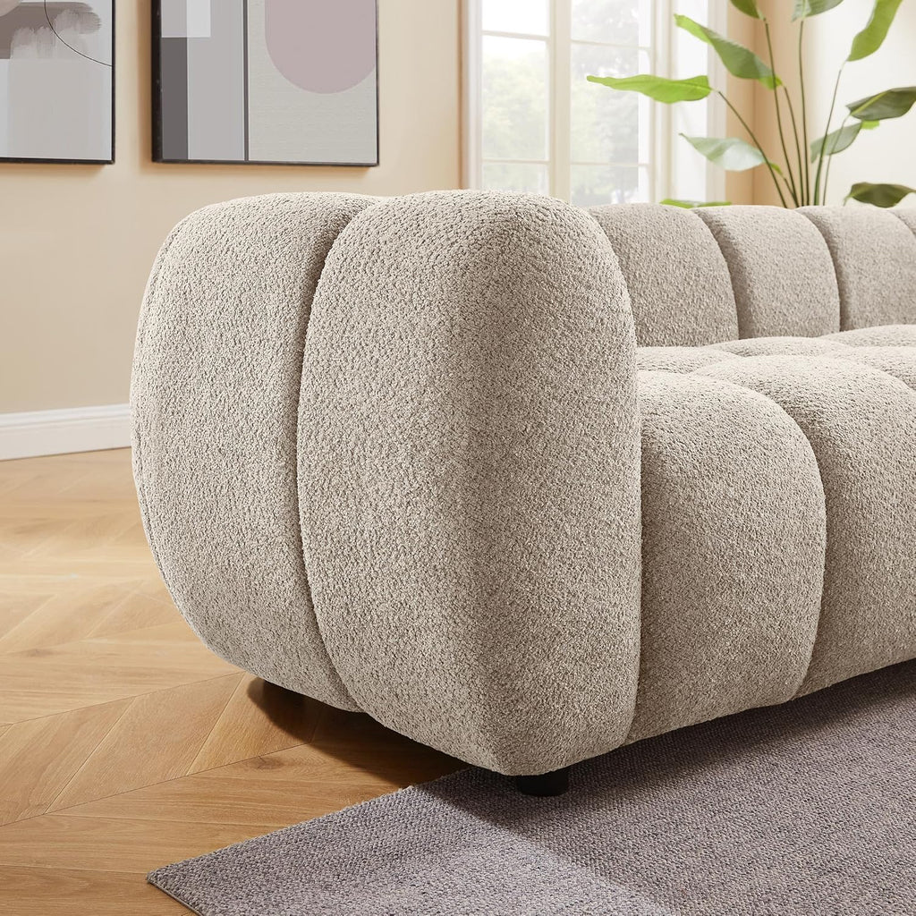 VANOMi 88" Oversized Boucle Sofa, Modern Upholstered