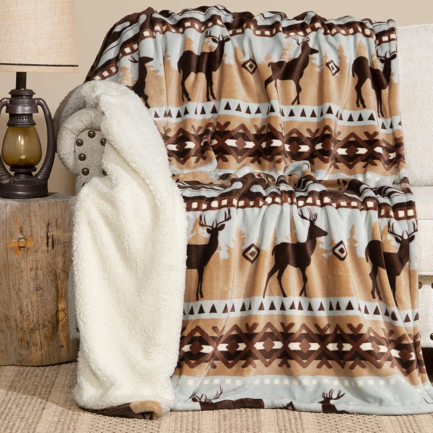 Ultra Soft Plush Sherpa Fleece Oversized Throw Blanket for Home Decor