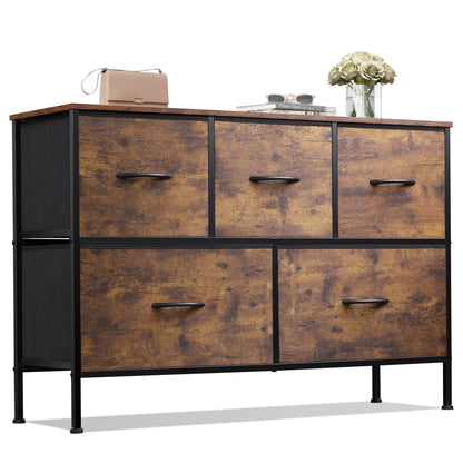 WLIVE Dresser for Bedroom with 5 Drawers