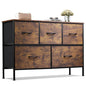 WLIVE Dresser for Bedroom with 5 Drawers