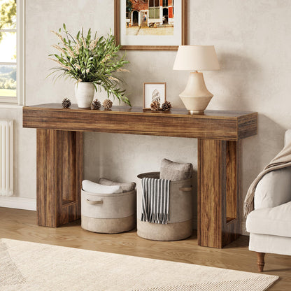 LITTLE TREE 63-Inch Long Console Tables for Entryway
