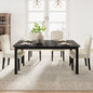 Industrial Dining Table with Metal Frame for Dining Room & Office Spaces