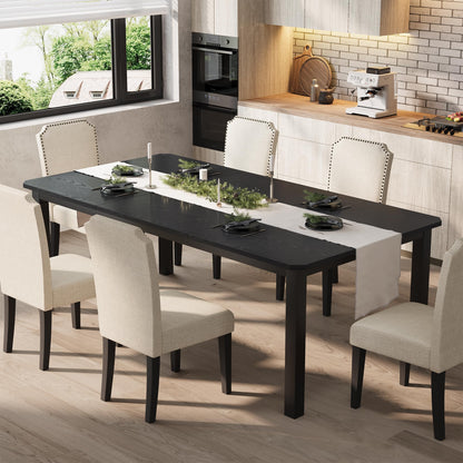 Industrial Dining Table with Metal Frame for Dining Room & Office Spaces