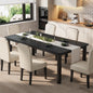 Industrial Dining Table with Metal Frame for Dining Room & Office Spaces