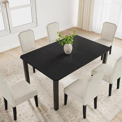 Industrial Dining Table with Metal Frame for Dining Room & Office Spaces