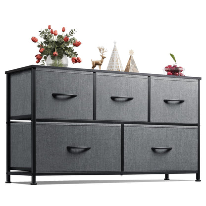 WLIVE Dresser for Bedroom with 5 Drawers