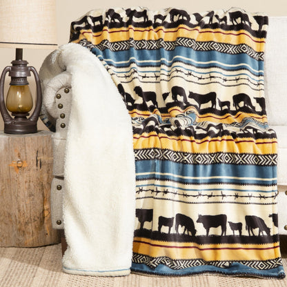 Ultra Soft Plush Sherpa Fleece Oversized Throw Blanket for Home Decor