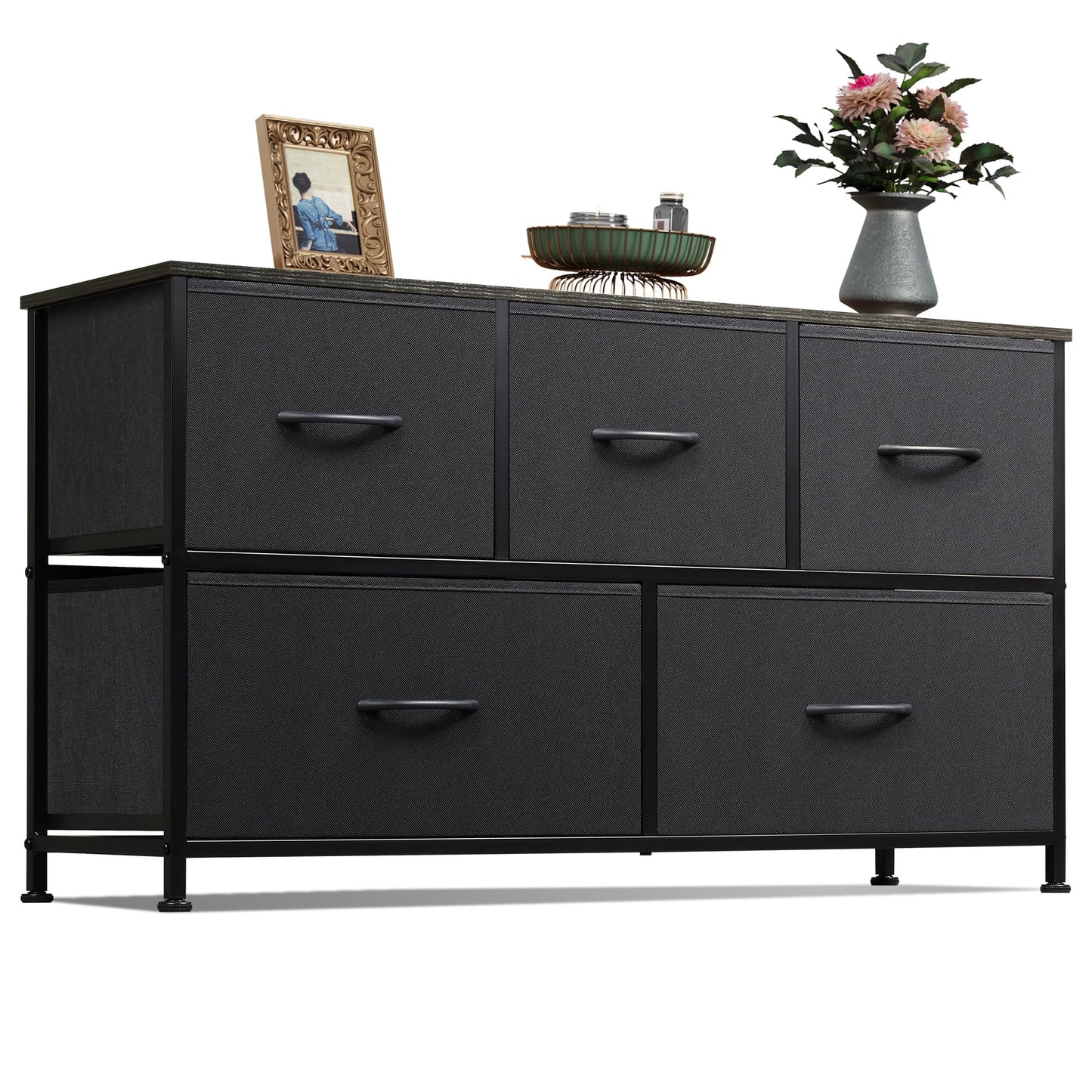 WLIVE Dresser for Bedroom with 5 Drawers