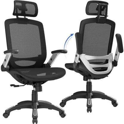 Ergonomic High Back Mesh Office Chair with Lumbar Support & Headrest