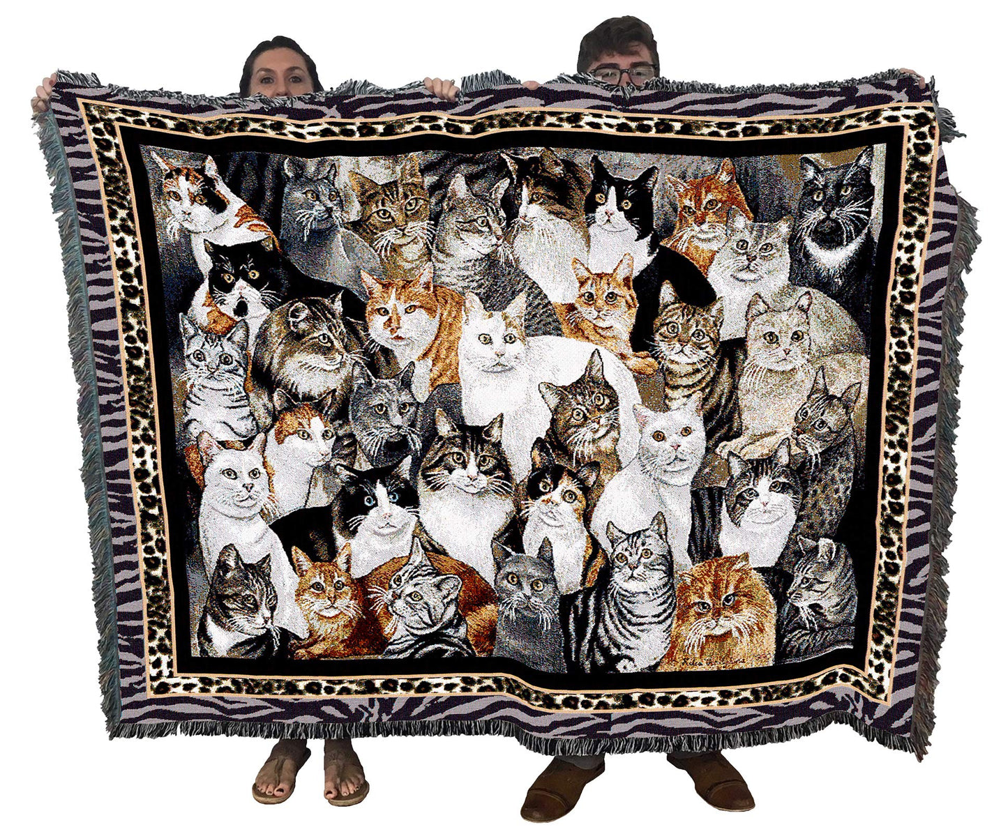 Cotton Cat Tapestry Throw Blanket for Home Decor & Cozy Spaces