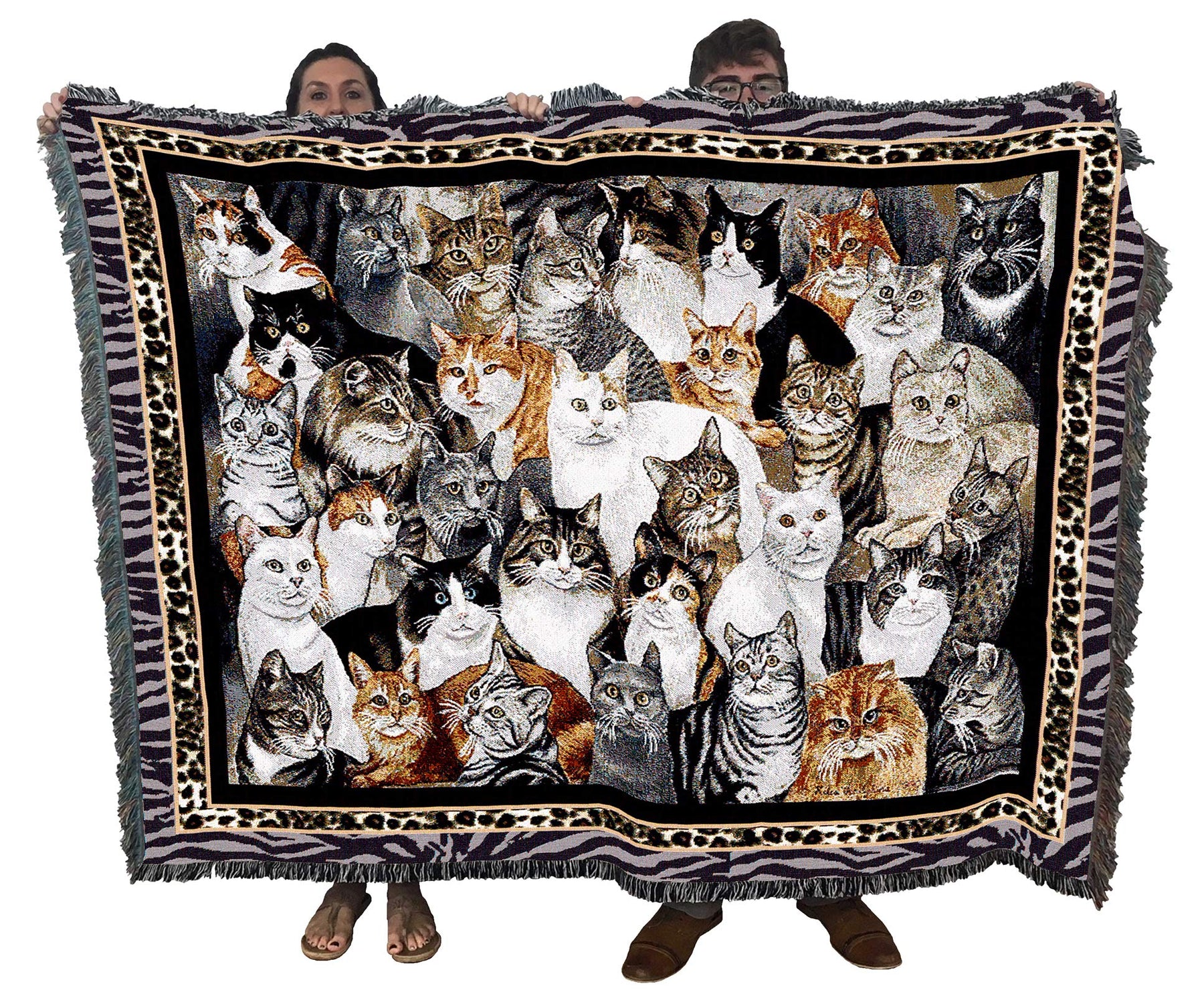Cotton Cat Tapestry Throw Blanket for Home Decor & Cozy Spaces