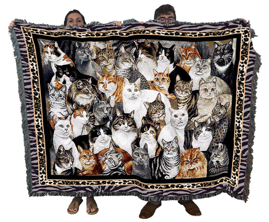 Cotton Cat Tapestry Throw Blanket for Home Decor & Cozy Spaces