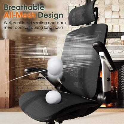 Ergonomic High Back Mesh Office Chair with Lumbar Support & Headrest