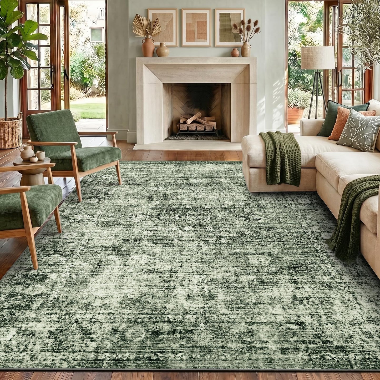 Homemate Washable Area Rug for Home Decor