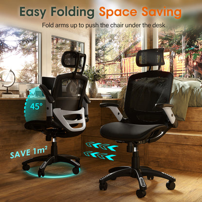 Ergonomic High Back Mesh Office Chair with Lumbar Support & Headrest