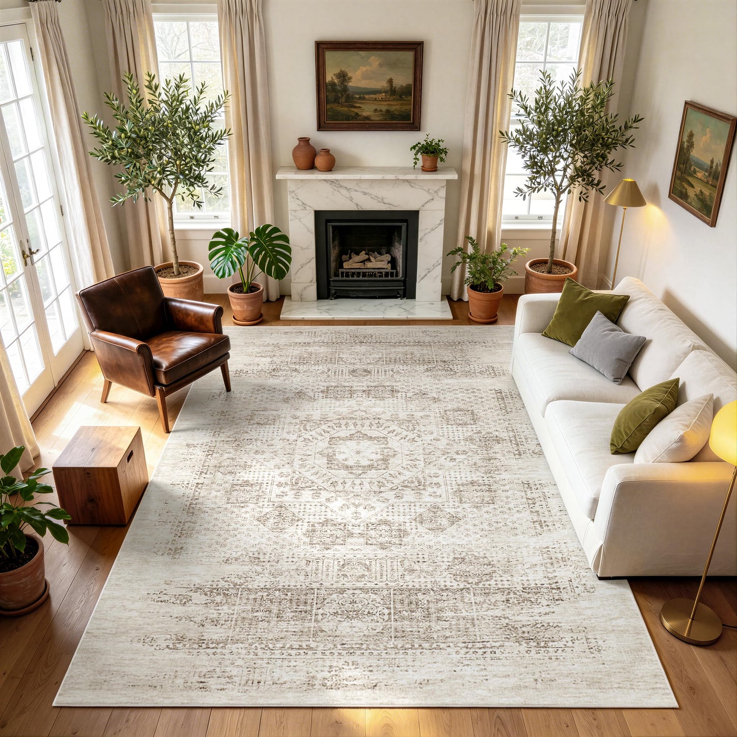Lbris Machine Washable Rugs 8x10 Area Rugs for Living Room,Bedroom,Dining Room