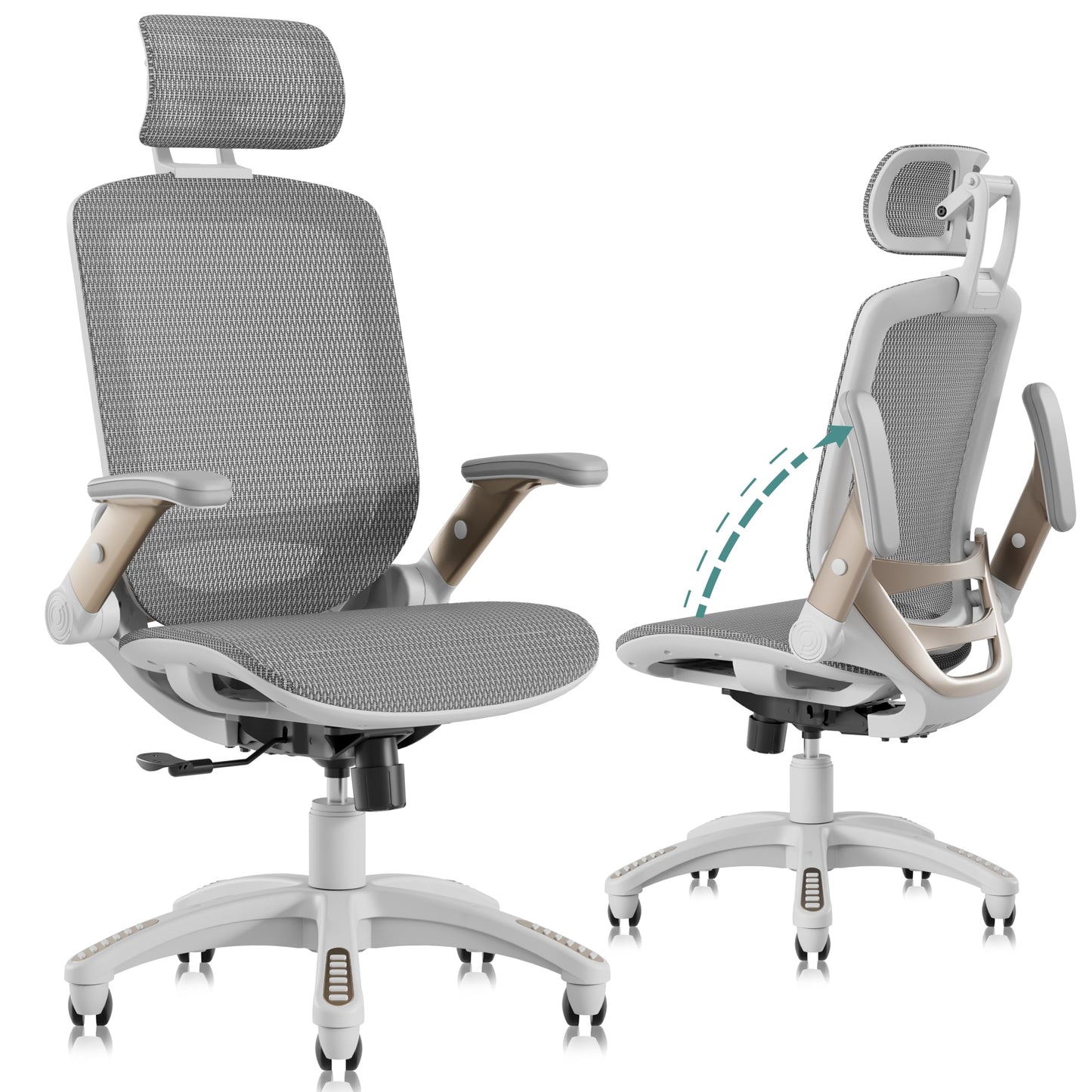 Ergonomic High Back Mesh Office Chair with Lumbar Support & Headrest