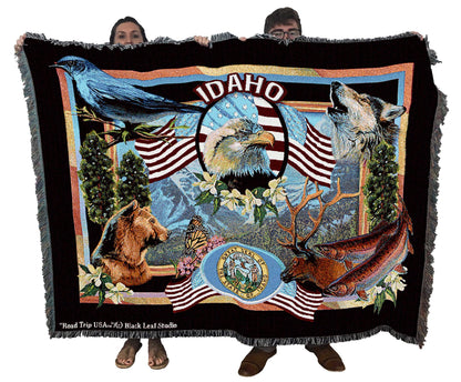 Cotton State Tapestry Throw Blanket with Decorative Home Design