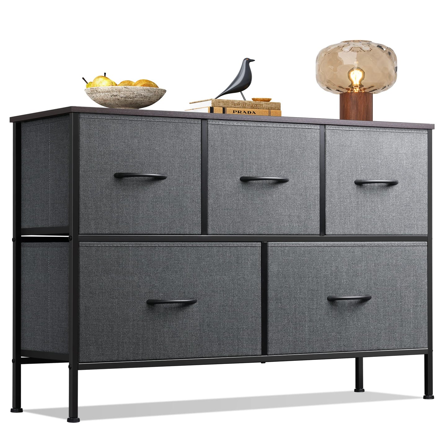 WLIVE Dresser for Bedroom with 5 Drawers