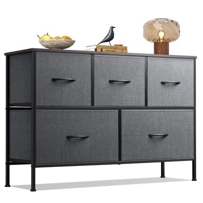 WLIVE Dresser for Bedroom with 5 Drawers
