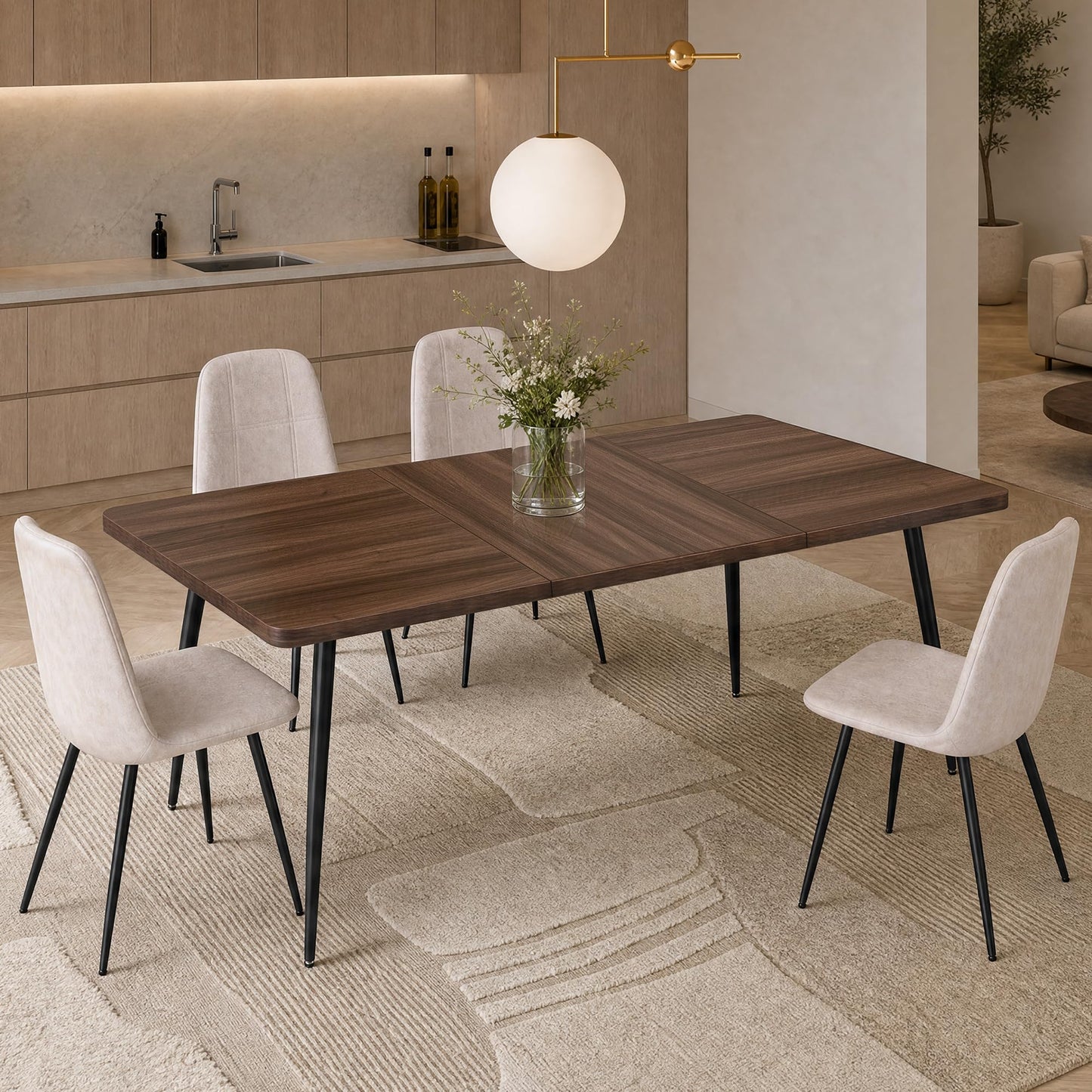 VASAG Dining Table, Kitchen Table, for Living Room, Dining Room